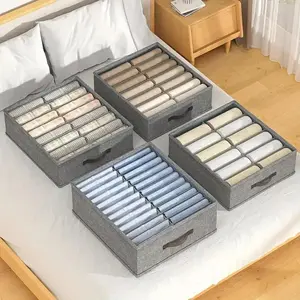 Space-Saving Foldable Storage Box with 24 Compartments, Portable Clothing and Accessories Organizer, Ideal for Wardrobe and Drawer Organization, Folding Storage Boxes, Bedroom Storage Organizer