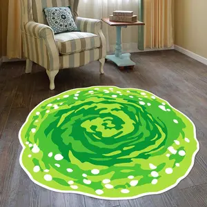 Creative Design Portal Carpet, Fashionable Cartoon Rug, Modern Indoor Rug, Soft Comfortable Plush Mat, Hand Wash Only, for Living Room Bedroom Gaming Room