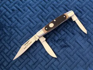 3.5” Stockman Knife Classic Folding Pocket Knife 3 Blades Sharp Modern Work Edc