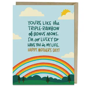 Triple-Rainbow Bonus Mother's Day Card