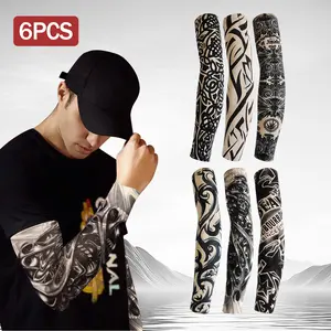 6 piece unisex sun protection sleeves featuring cool and realistic tattoo style arm sleeves offering UV protection breathability and comfort perfect for outdoor sports