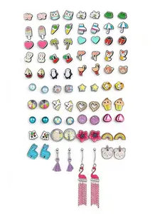 40 Pairs Hypoallergenic Earrings for Girls, Sensitive Ears with Stainless Steel Posts, Assorted Cute Studs for Teens, Girls, Women