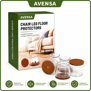 【AVENSA】Chair Rubber Universal Leg Protectors for Hardwood Floor Fits All Shape Chair Mat for Wood and Tile Floors Square Cover Furniture Heavy Duty Flooring Protection