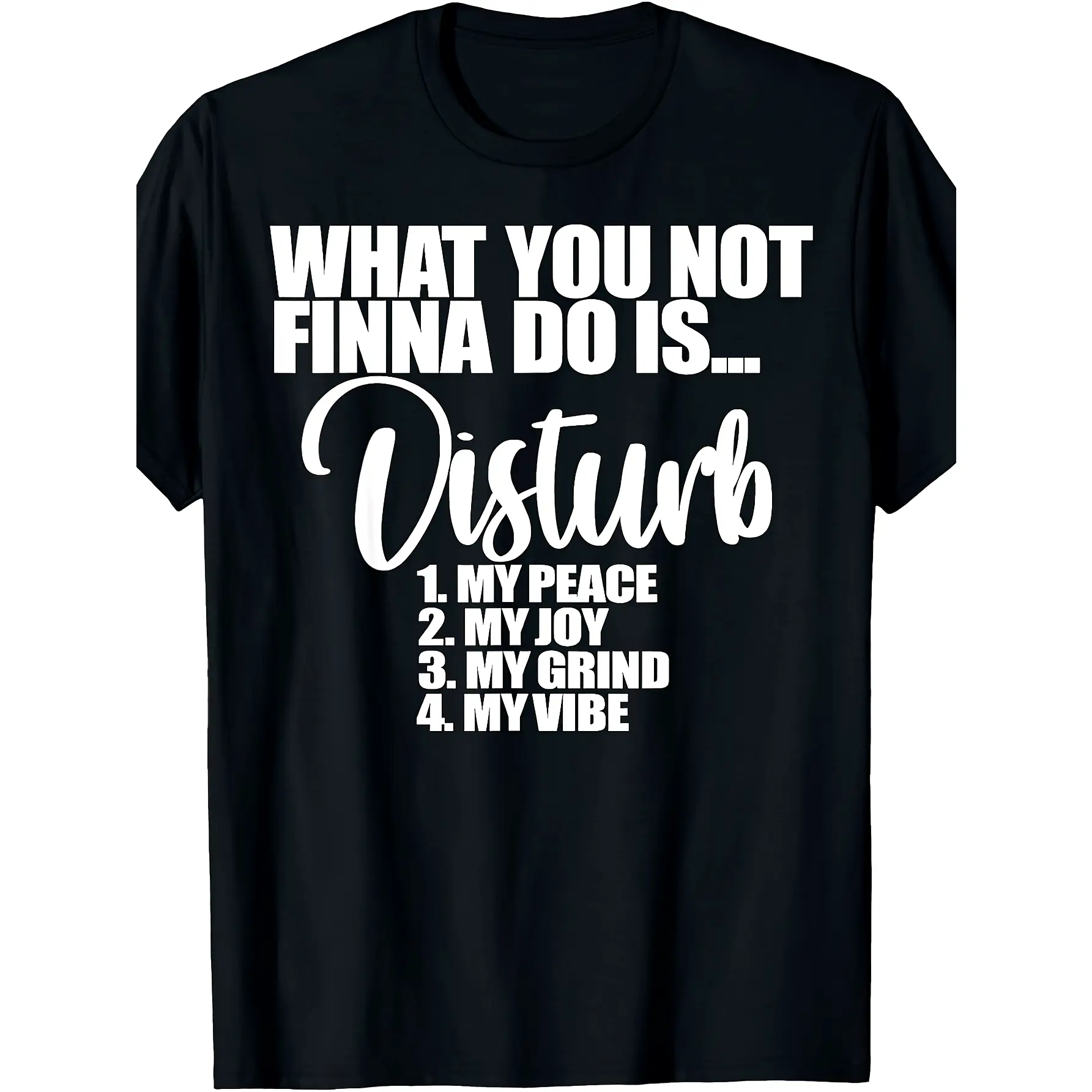 Men's Classic Short-Sleeve Round Neck Graphic T-Shirt - Thick Breathable Cotton Fabric, Retro Slogan Print Korean Streetwear, Casual Relaxed Fit Crewneck Top