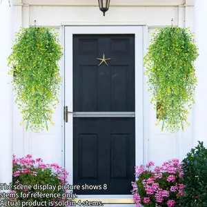 4pcs Realistic UV Resistant Artificial Flowers, Artificial Mixed Flower, Artificial Hanging Flower, Indoor & Outdoor Decoration, Corridors, Gardens, Yards, Dining Tables, Weddings, Parties, Decorative, House Plants Decor