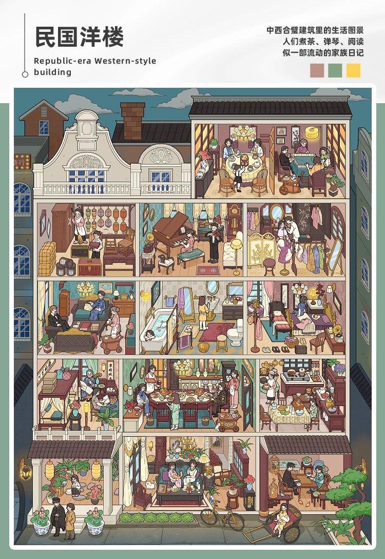 JoyJolly Telado Vol 10 Scene Sticker Book Urban Cubicles DIY Gifts Crafts Miniature Collection with 7 New Scenes