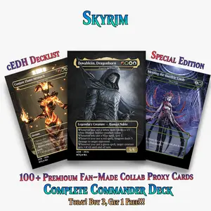 Skyrim Themed MTG Proxy Commander Deck - 116 Cards Set