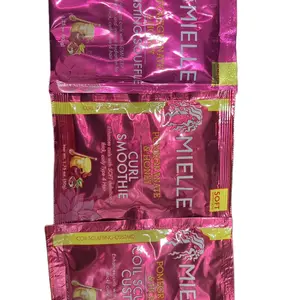 Miellé Pomegrante and Honey Curl smoothie, twisting soufflé, and coil sculpting custard sample packs.