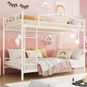 Gaomon Twin Over Twin Metal Bunk Bed - Metal Frame, Safety Rails, Ladder, 400 lbs Cap, Space-Saving Design, Noise-Free Structure, No Box Spring Needed, Easy Setup