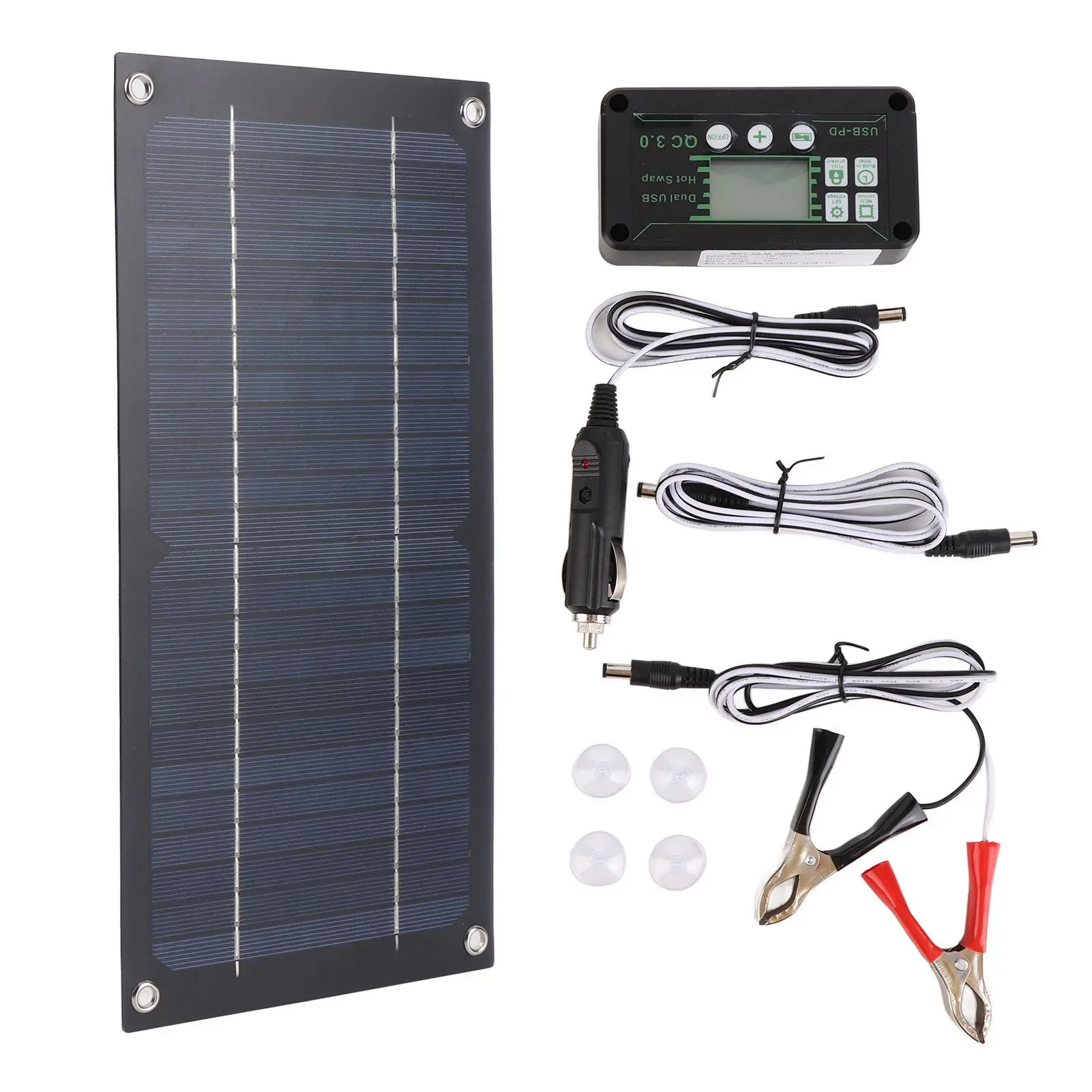 600W High Efficiency Solar Panel System, Lightweight & Portable Monocrystalline Silicon Kit with 100A Controller for RV Camping, Outdoors - No Power Storage, 600W Power, Outdoor Sports, Silicon Cells, Portable & Durable