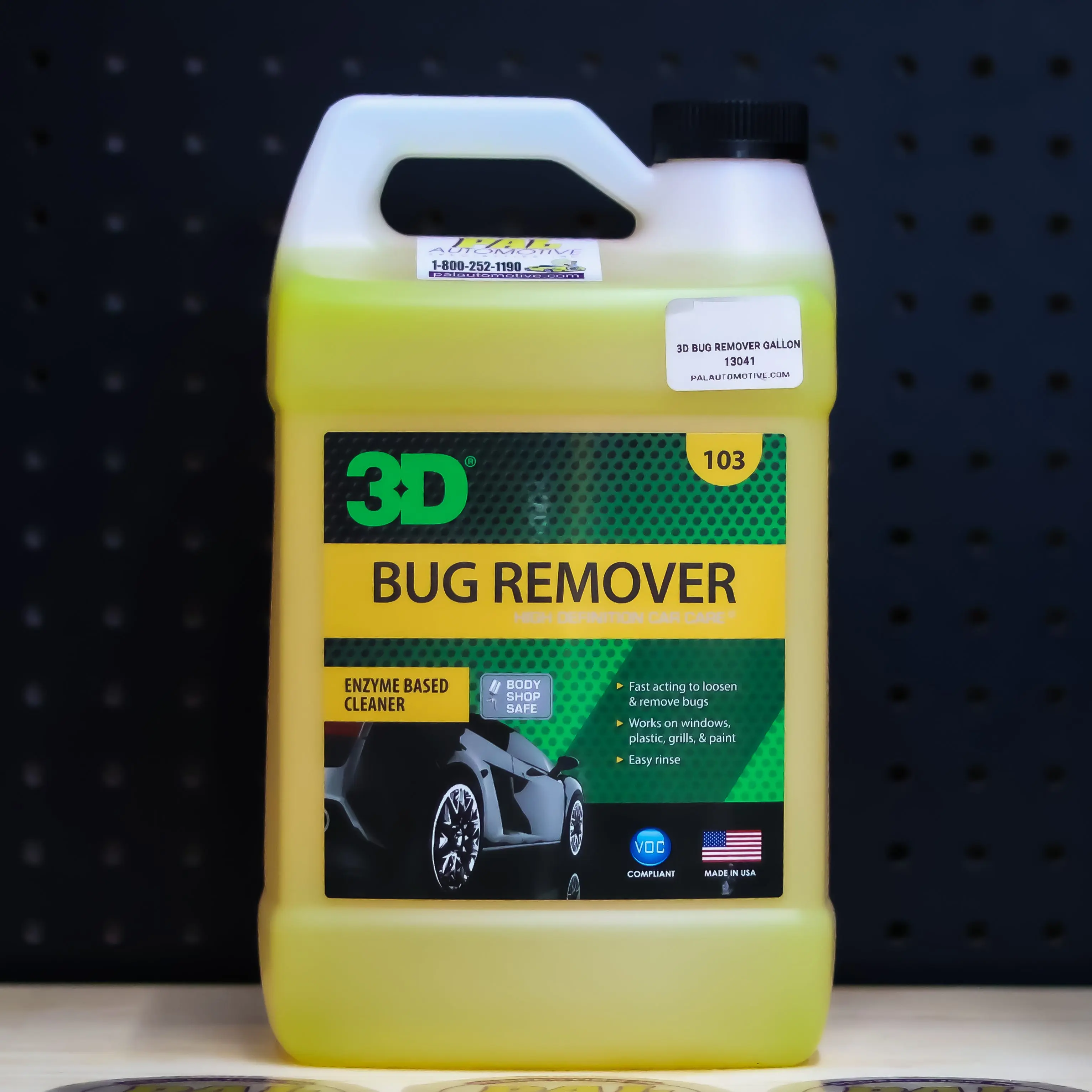3D Car Care Automotive Paint Care Bug Remover, 1-Gal Plastic Container, Spray-Ready Formula for Car Washing & Maintenance