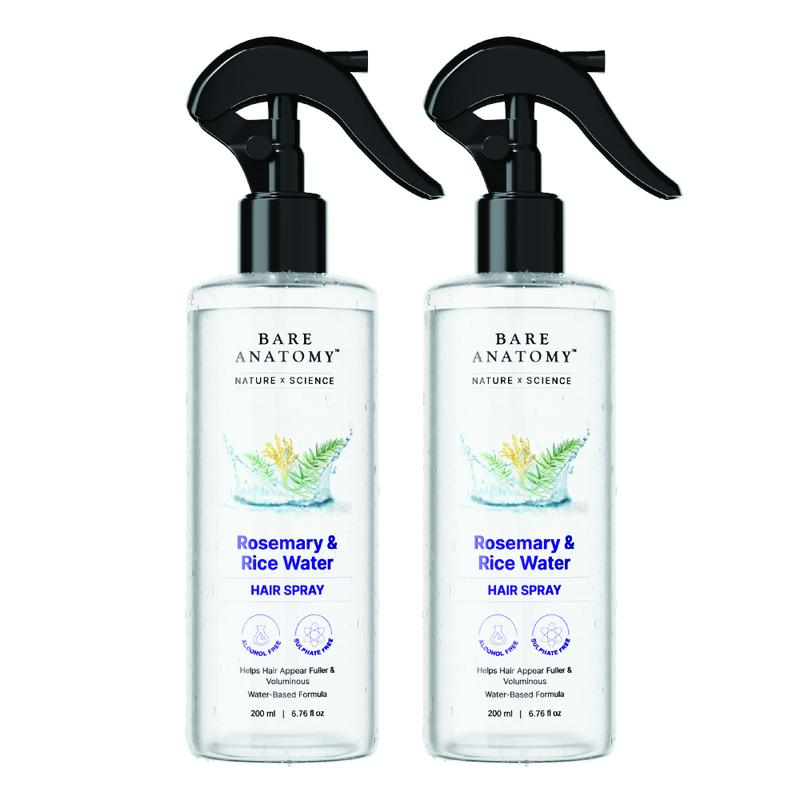 Rosemary & Rice Water Hair Spray- 200ml Pack of 2