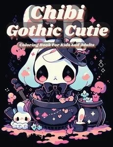 Chibi Gothic Cutie Coloring Book: Enter the Enchanting Realm of Kawaii Fantasy: Chibi Gothic Cutie Coloring Book, Inspired by Manga Art -- Nerd Designs Press - Paperback
