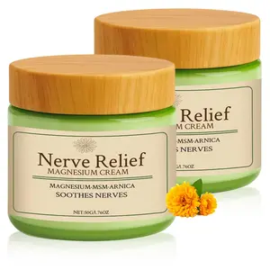 2PCS Nerve Relief Cream, With Msm & Arnica, Total Relief Cream for Muscle Relaxation, Deep Hydrationno Irritation, No Residue, 50g/1.76oz