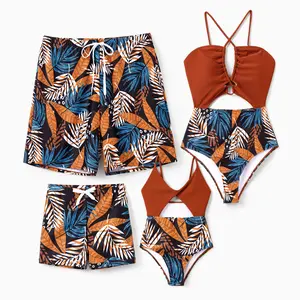 Couple Swimsuit Two-Piece Set, Bikini Set, Swimming Trunks, Summer Beach Vacation Hawaii Swimwear