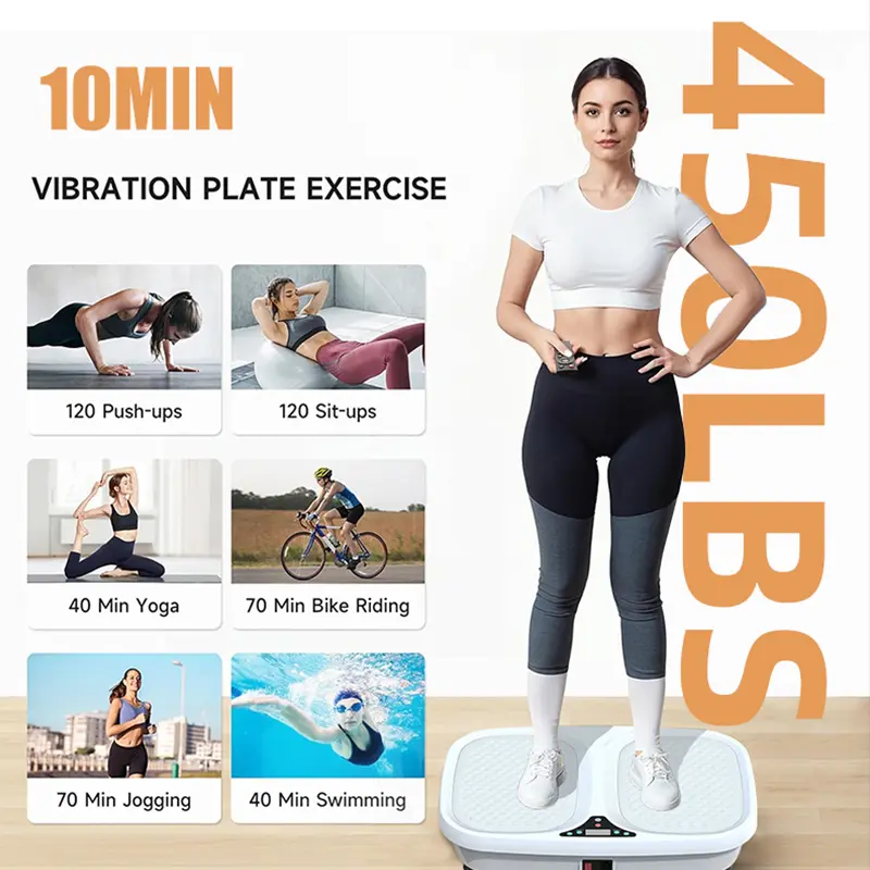 Vibration Plate Exercise Machine Lymphatic Drainage Machine Whole Body Workout Vibration Platform for Wellness and Fitness Home Gym EquipmentWhole Body Vibration Massage Plate workout mode vibration platform home workout fitness equipment low  vibration