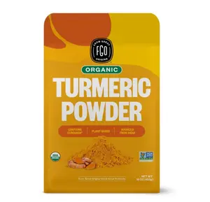 FGO Organic Turmeric Powder w/Curcumin, from India, 16oz, Packaging May Vary (Pack of 1)