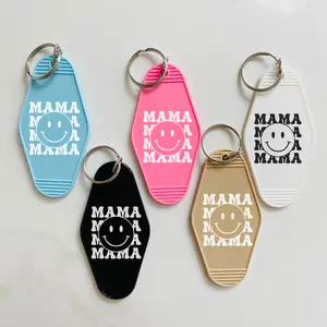 Mama Smiley Face Motel Keychain, Funny Gift Idea, Trendy Car Accessory, Birthday Gift Idea, Gift Idea for Girlfriend, Retro Gift Idea, Gift Idea for Mom, Gift Idea for Wife, Mother's Day Gift Idea, Girl Mom, Boy Mom, Birthday Gift, Mom Life