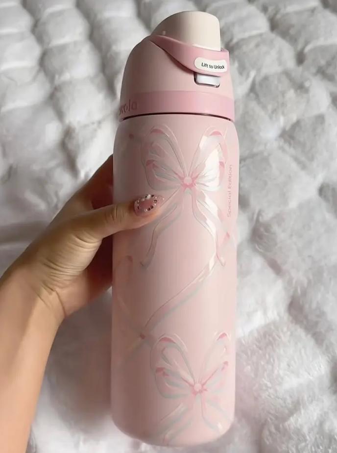 Owala x Urban Insulated Water Bottle Outfitters FreeSip 32oz Sugar Plum Fairy Model Leak Proof Built In Straw BPA Free Double Wall Exclusive Cute Gift for Her