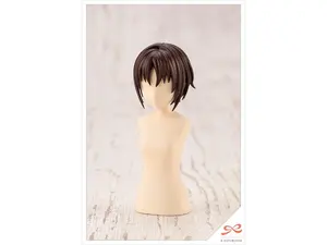 212 MAIN Kotobukiya JK012 Sousai Shojo Teien Short Twig Type-A White & Brown Plastic Model Kit - Plastic Kit with Short Curly Wigs, Tomboy Hair Theme for Farm Animal & Poultry Supply Enthusiasts