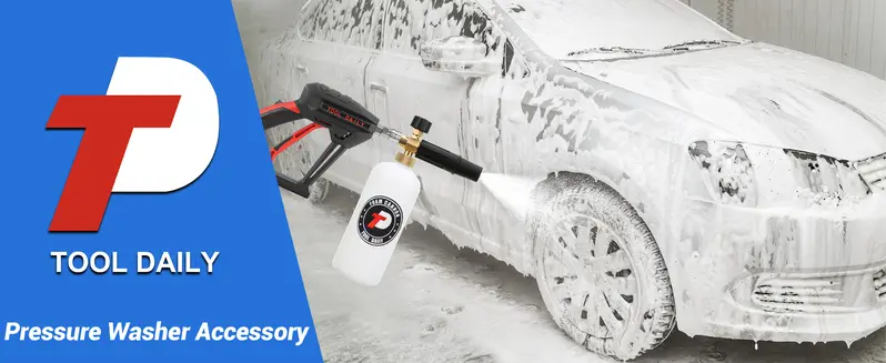 Product Introduction of Tool Daily Short Handheld with  Cannon FOR PRESSURE WASHER,  1/4 Inch Quick Connector, Water Spray Tool with 5 Nozzle Tips, 1 Liter snow foam lance, FathersDayGift 20