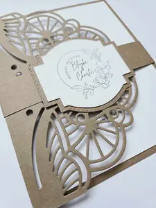 A set 10 pieces of Customized beautiful unique Classy handmade Wedding Invitations, Elegant Invitation with Envelopes