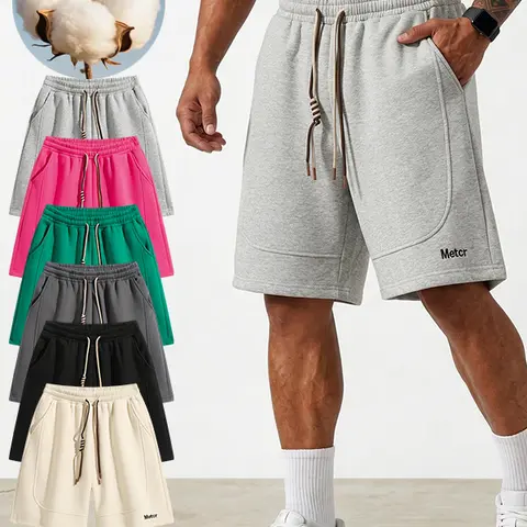 Men's Solid Color Casual Shorts with Side Pockets, Regular Fit, Relaxed Drawstring Waist, Breathable Lightweight Fabric, Sporty Style for Summer Outdoor Activities, Daily Wear and Vacation