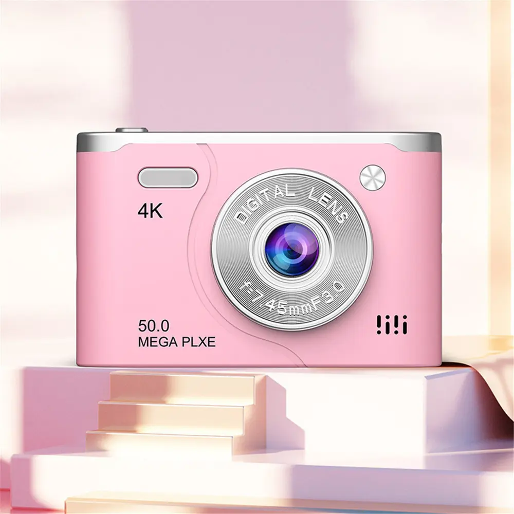Vintage CCD Sensor Compact Point & Shoot Camera - Mini Portable, HD Video Recording, Entry-Level for Students