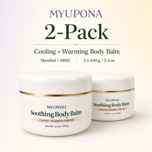2 Pack MYUPONA Soothing Body Balm for Massage, Cooling & Warming with Menthol & MSM, 2 x 100 g