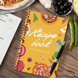 1pc A5 Recipe Book – Personalized Cooking Journal Notebook with Food Templates, Meal Planning Templates, Meal Planner, Ingredient & Direction Sections, Gifts for Women, Men, and Food Lovers, Organize Your Favorite Recipes Easily