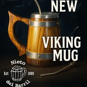 TARRO VIKINGO 24oz  Este NO es un tarro normal. Es madera quemada, interior de aluminio, tapa incluida, popote, y TU NOMBRE grabado en láser GRATIS.  ️ Este tarro está hecho para gente que quiere algo diferente Free Engraving