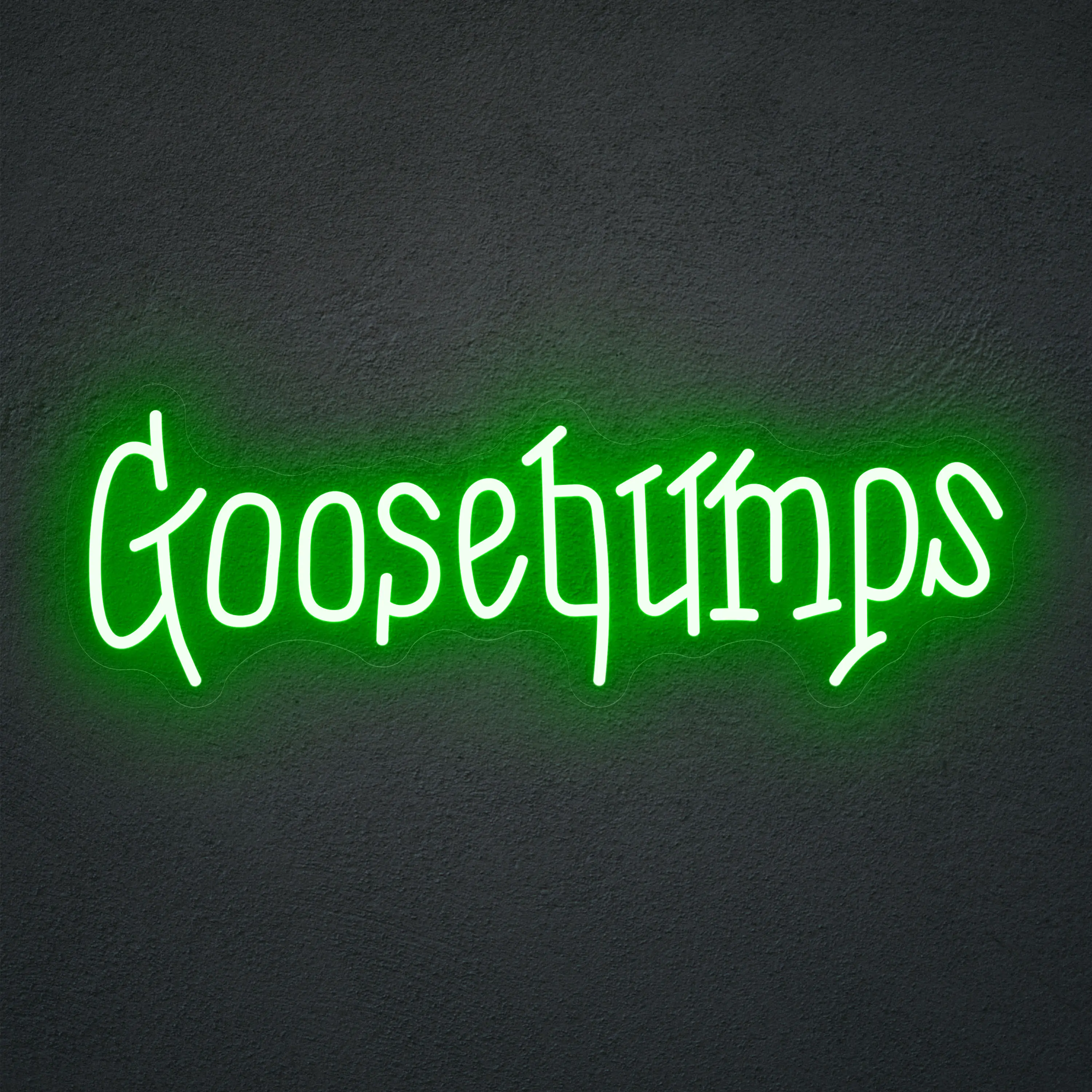 5V Low Voltage USB-Powered Acrylic Goosebumps Neon Sign - 17.13×5.75 In LED Wall Mount Light, Horror Themed Creepy Lettering, Gothic Décor for Gothic Décor Lovers & Horror Fans’ Bedroom, Halloween Gift