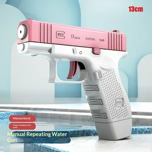 Mini New Glock Manual Press Water Gun Toy, Large Summer Splash Water Gun, Fun Outdoor Play Equipment for Kids