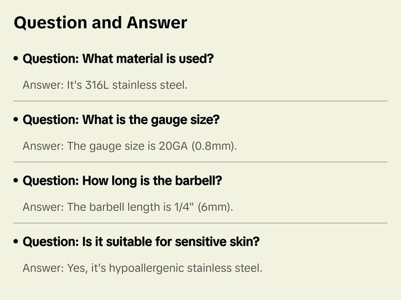 Lightning Bolt Nose Bone Stud - 316L Stainless Steel