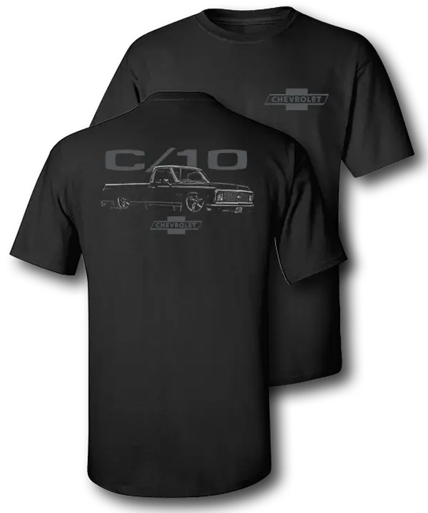 CHEVROLET TRUCKS C/10 VINTAGE 2 Sides T-shirt, Old School Chevy Shirt, Classic Chevy Truck Shirt, Casual Menswear Crewneck, Made in USA, Fast Shipping