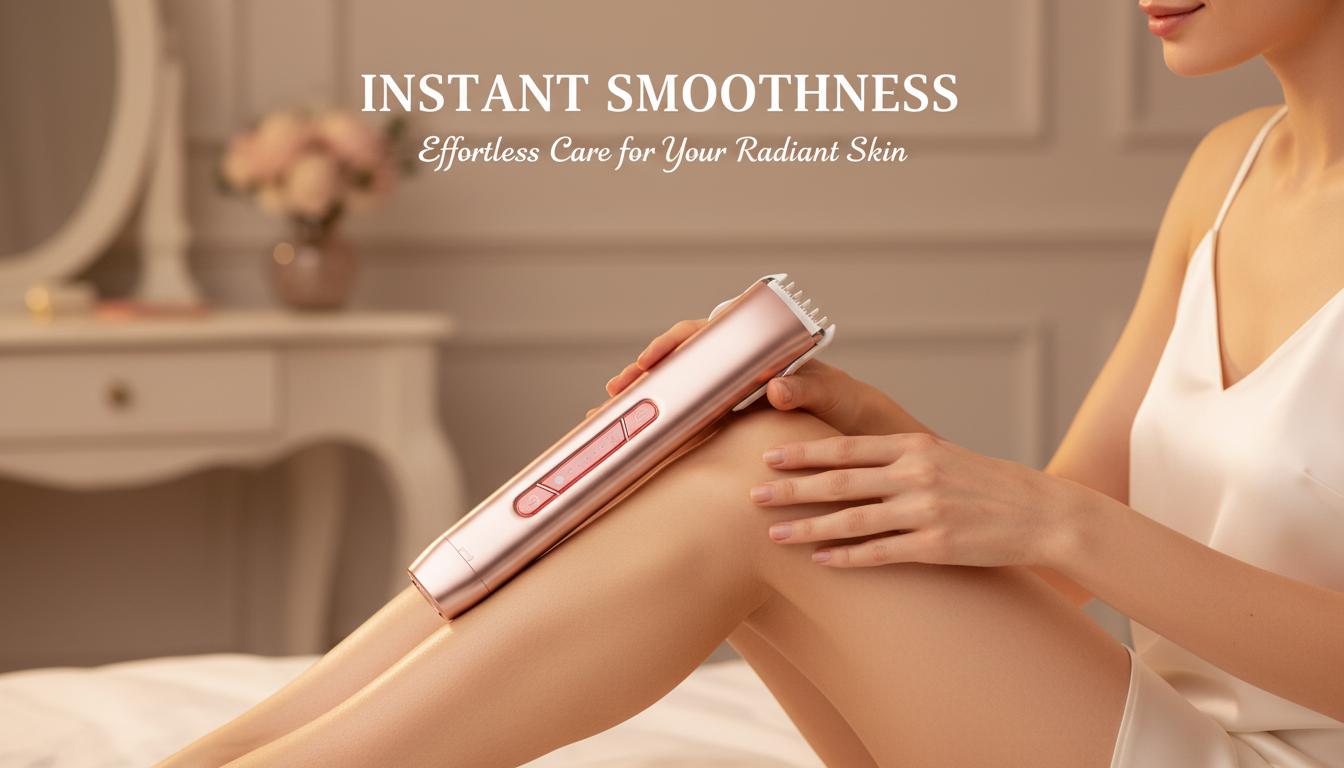 Say Goodbye to Cuts & Razor Burn! 2-in-1 Electric Hair Trimmer with Dual Heads for Precise & Smooth Hair Removal, Safe for Sensitive Skin & Bikini Area, Easy to Use, Portable Cordless Design, Rechargeable