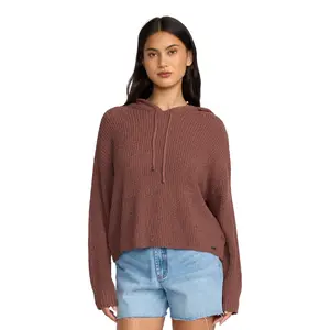 Billabong Women's Hot Beachin Hooded Sweater, Oversized fit, Cotton-Nylon Blend, Lightweight Warmth Pullover