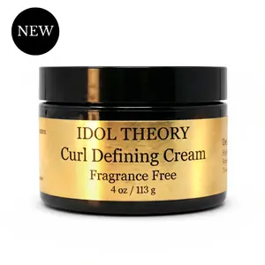Idol Theory Curl Cream for Defining Curly Hair (Men & Women), Hydrating Leave-In Styling Cream, Soft Hold Frizz Control, Silicone-Free, Fragrance-Free, 4 oz