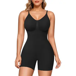 Shapewear Bodysuit for Women Tummy Control Body Suit Seamless Body Shaper Compression Womenswear Sleeveless Fit Hip Straps Adjustable Elegant Fit