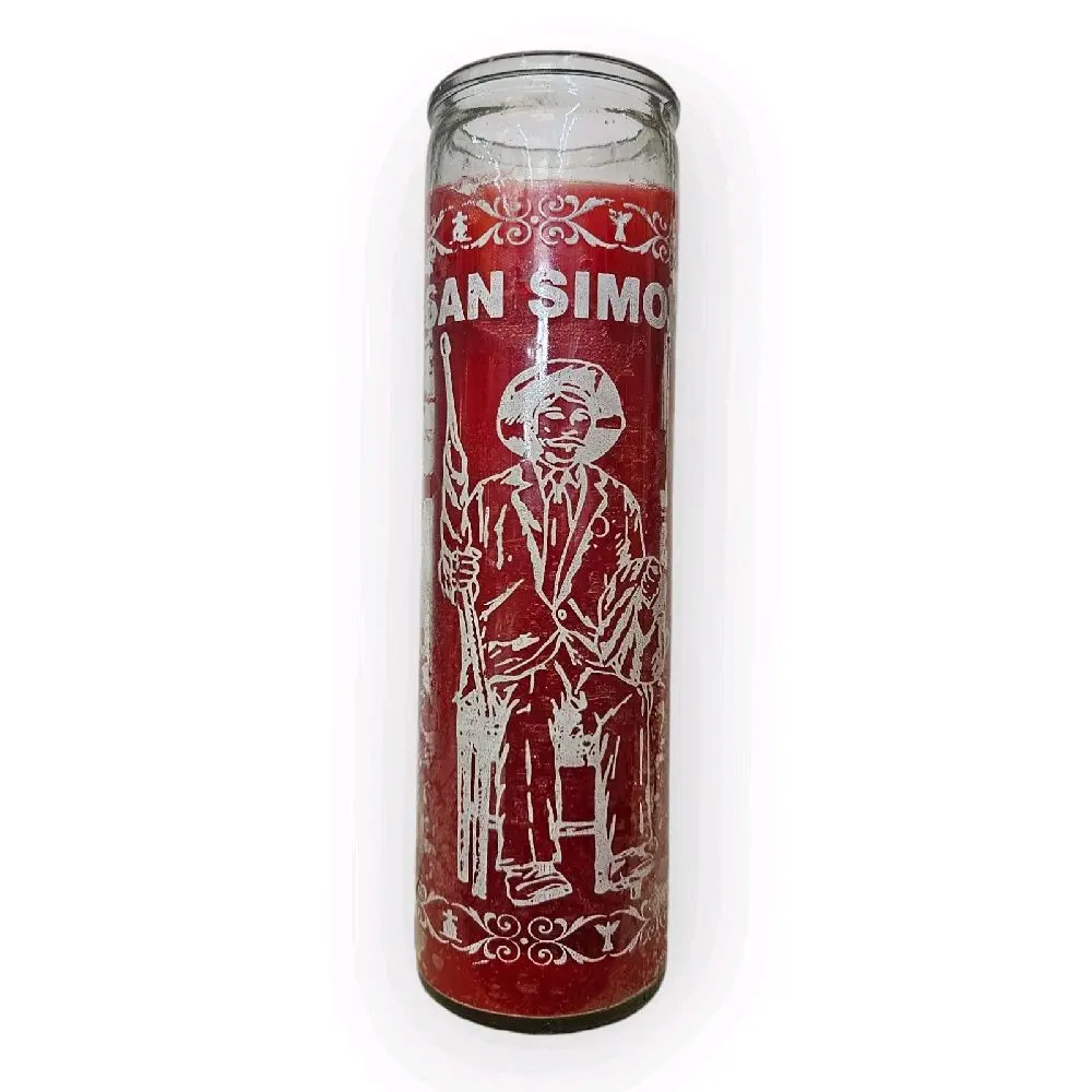 Saint Simón Paraffin Aromatherapy Household Candle - Non-Toxic Home Decor Light Source for Spiritual Aid, Protection, Justice