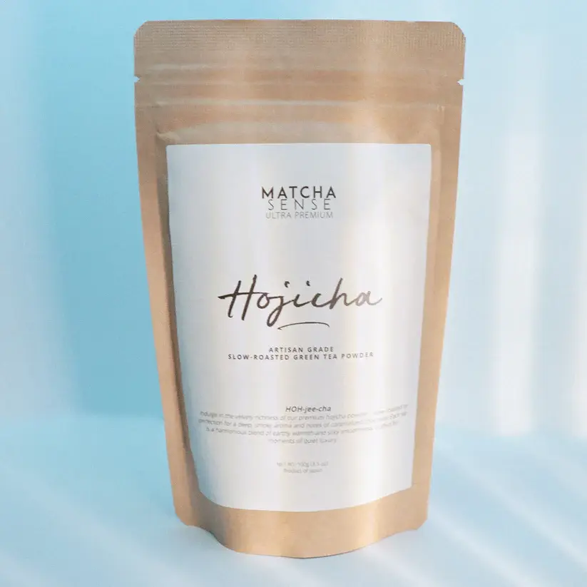 Hojicha Powder - 100g, Premium Slow-Roasted, Creamy & Flavorful with Notes of Caramelized Chocolate, Roasted Nuts and Hot Cocoa