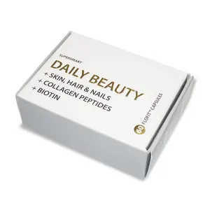 SuperSmart - Daily Beauty (Patented & High Potency) - with Verisol Collagen Peptides, Hyaluronic Acid, Soluble Keratin, Biotin | Non-GMO & No fillers & Gluten Free - 60 Flofit Capsules