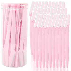 Pink Eyebrow Razor and Face Razor for Women and Men, Eyebrow Hair Trimmer and Shaver with Protective Cover,Safe and Newbie Friendly