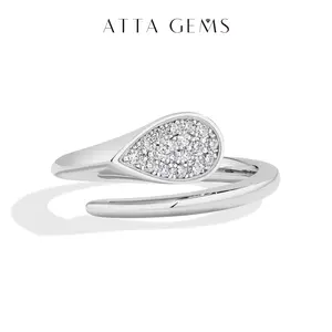 ATTAGEMS D Color 925 Sterling Silver Lab-Created Moissanite Ring for Jewelry Classic Anniversary Birthday Rings for Women Wedding Lovers  Friends R273 Engagement