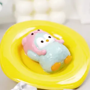 Pawtoto Mini Hat Penguin Squishy Toy Handmade Food Grade Silicon Creamy Clay Feel Soft Quick Rebound