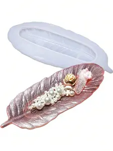 Silicone Feather Shaped Mold for Epoxy Resin Casting, Creative Jewelry Tray Dish Mould, Decorative Dishes, DIY Craft Supplies for Home Decor & Gifts