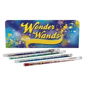 Glitter Wand Pack of 6 Assorted Colors 11 Inch Long