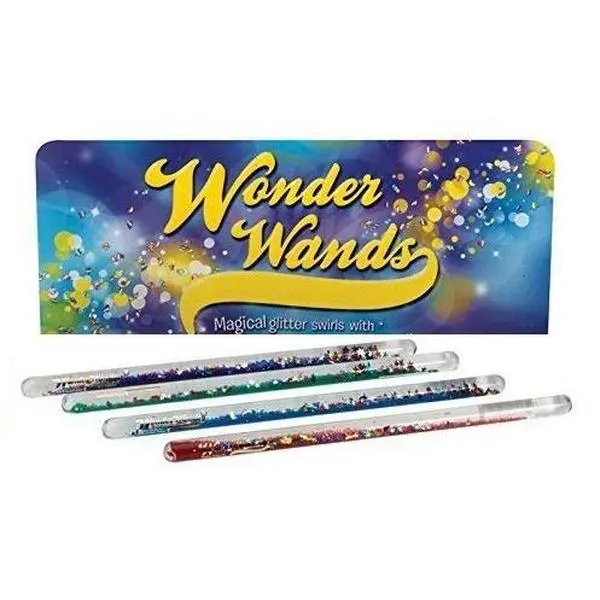 Glitter Wand Pack of 6 Assorted Colors 11 Inch Long