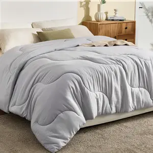 【BEDLORE】All-Season Wave Quilted Comforter Duvet Insert, Soft Down Alternative with Corner Tabs, Lightweight Fluffy Bedding Comforter