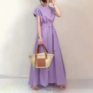 Simple Waist Show Thin Summer Dress
